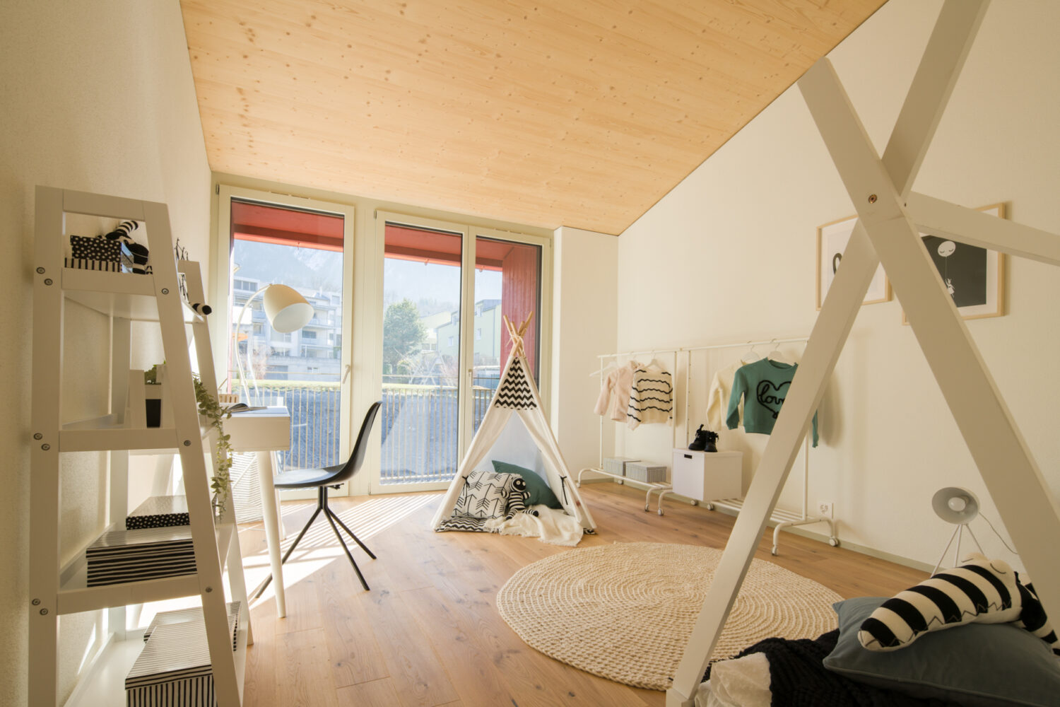 Haus Baldrian, Schlossbungert, Zizers: Zimmer unter Dach